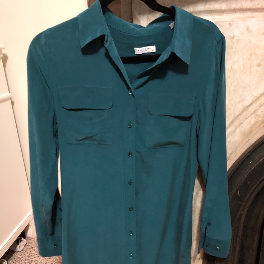 Equipment Signature Silk Shirt Dress